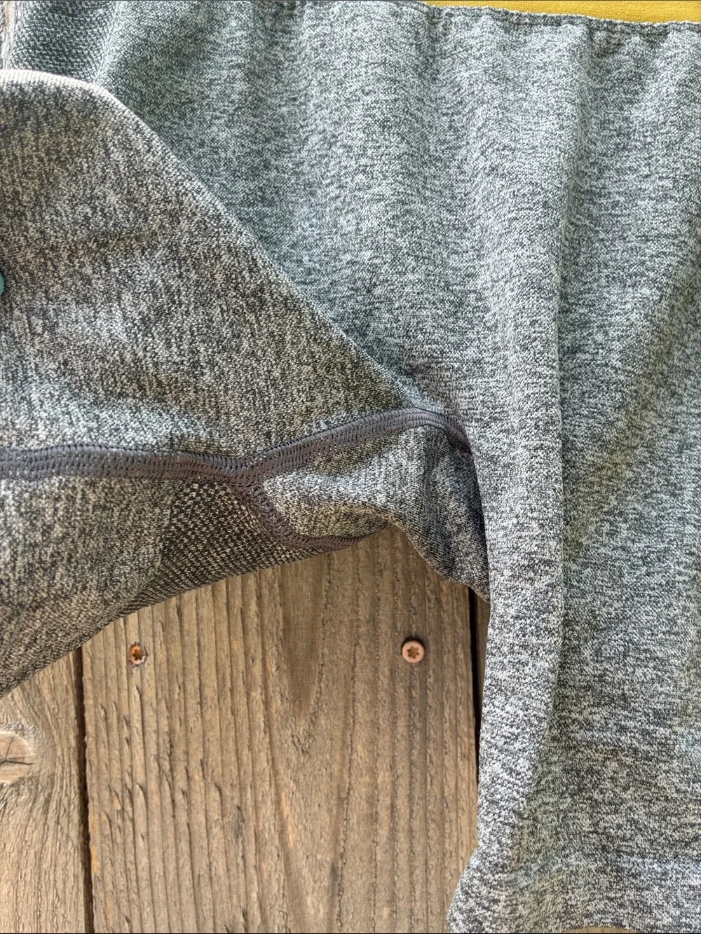 Gymshark Heather Gray Shorts with Yellow Logo Waistband